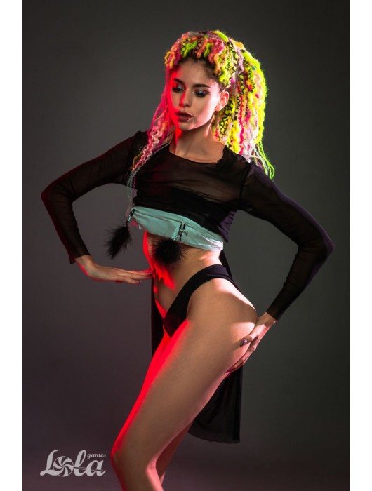 Зажимы на соски с черным пухом Euphoric - Lola Games - купить с доставкой в Великом Новгороде