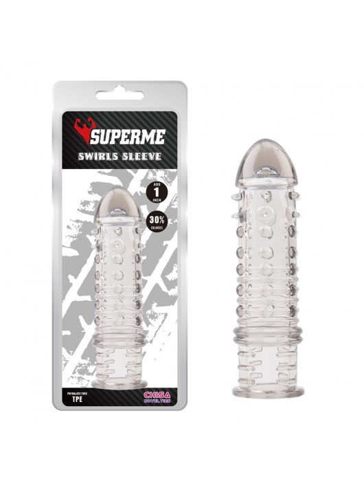 Дымчатая насадка на пенис Swirls Sleeve - 16 см. - Chisa - в Великом Новгороде купить с доставкой