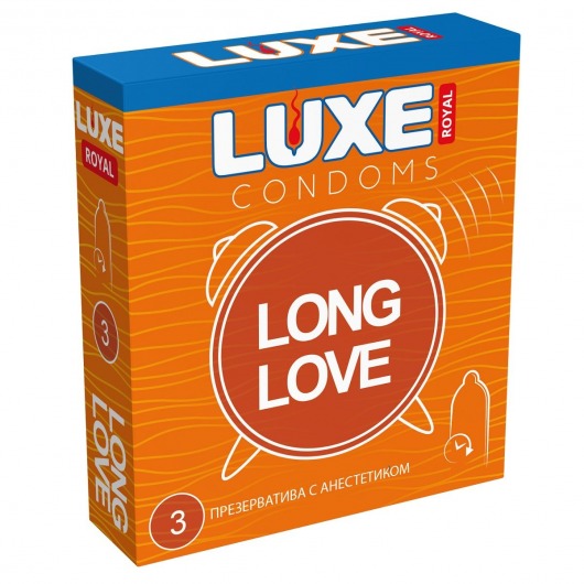 Презервативы с продлевающим эффектом LUXE Royal Long Love - 3 шт. - Luxe - купить с доставкой в Великом Новгороде