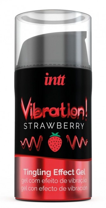 Жидкий интимный гель с эффектом вибрации Vibration! Strawberry - 15 мл. - INTT - купить с доставкой в Великом Новгороде