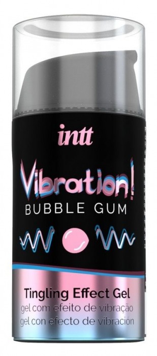 Жидкий интимный гель с эффектом вибрации Vibration! Bubble Gum - 15 мл. - INTT - купить с доставкой в Великом Новгороде