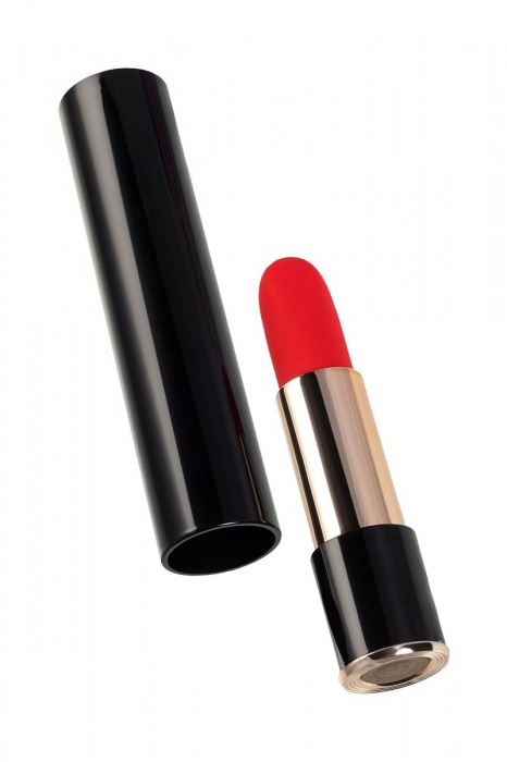 Красный мини-вибратор в виде помады Merlo - 10,5 см. - ToyFa в Великом Новгороде Красный мини-вибратор в виде помады Merlo - 10,5 см. - ToyFa