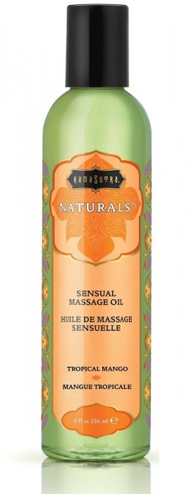 Массажное масло Naturals Tropical Mango с ароматом манго - 236 мл. - Kama Sutra - купить с доставкой в Великом Новгороде
