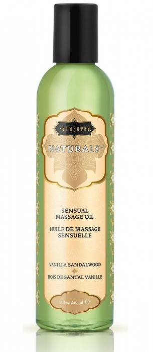 Массажное масло Naturals Vanilla Sandalwood с ароматом ванили и сандала - 236 мл. - Kama Sutra - купить с доставкой в Великом Новгороде