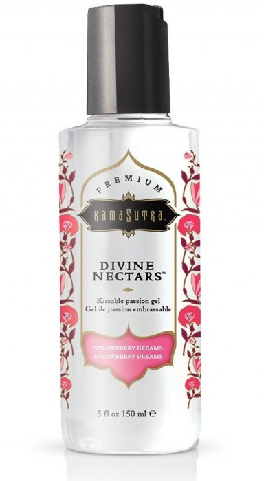 Гель-лубрикант на водной основе Divine Nectars Strawberry Dream с ароматом клубники - 150 мл. - Kama Sutra - купить с доставкой в Великом Новгороде