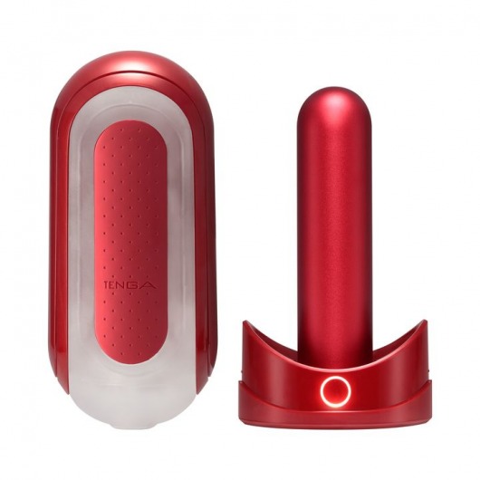 Красный мастурбатор Flip Zero Red   Warmer с подогревом - Tenga - в Великом Новгороде купить с доставкой