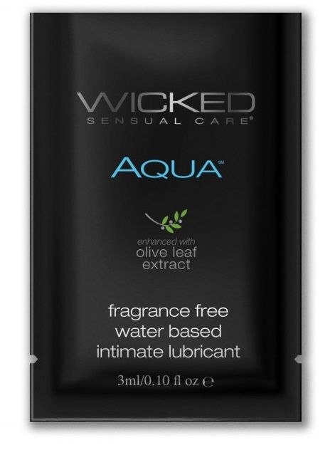 Легкий лубрикант на водной основе с алое Wicked Aqua - 3 мл. - Wicked - купить с доставкой в Великом Новгороде