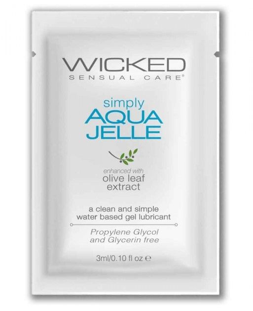 Гель-лубрикант Simply Aqua Jelle - 3 мл. - Wicked - купить с доставкой в Великом Новгороде