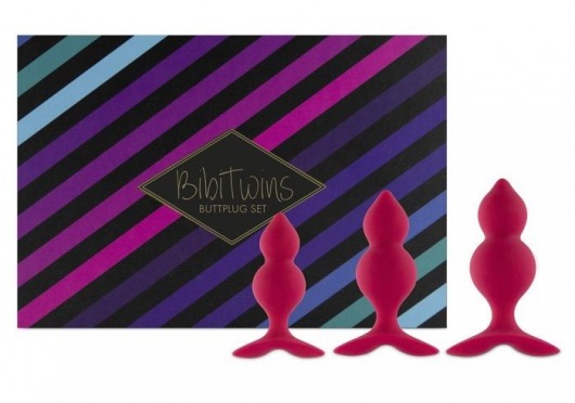 Набор из трех розовых анальный пробок Bibi Twin Butt Plug Set - FeelzToys