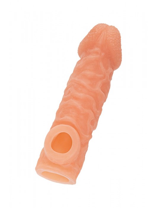 Телесная закрытая насадка с шершавой головкой Cock Sleeve Size S - 13,8 см. - KOKOS - в Великом Новгороде купить с доставкой