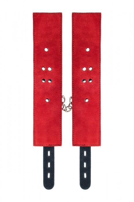 Красно-черные оковы на ноги из кожи - ToyFa - купить с доставкой в Великом Новгороде