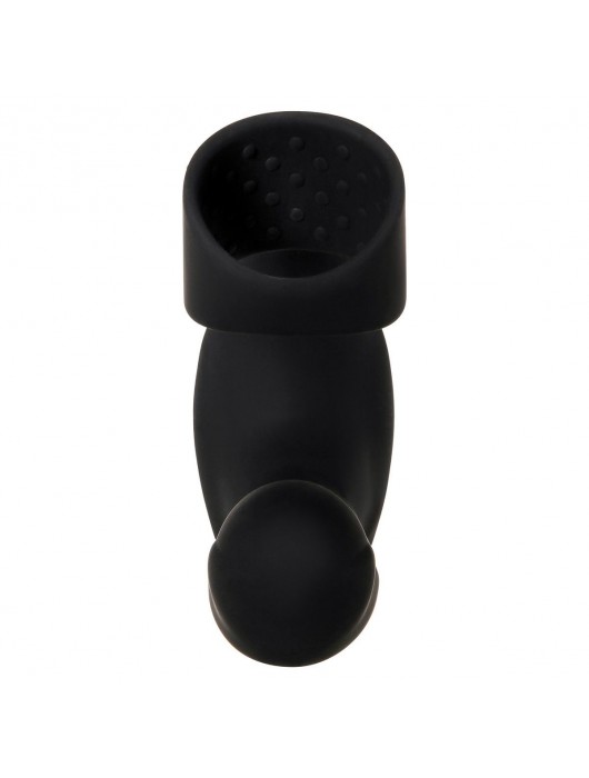 Черный вибромассажер простаты с эрекционным кольцом Strapped   Tapped - Zero Tolerance - в Великом Новгороде купить с доставкой