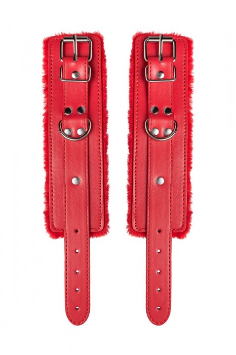 Красные наручники Anonymo из искусственной кожи - ToyFa - купить с доставкой в Великом Новгороде