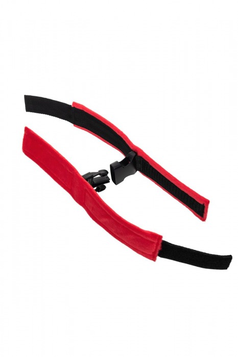 Красно-черные велюровые оковы Anonymo - ToyFa - купить с доставкой в Великом Новгороде