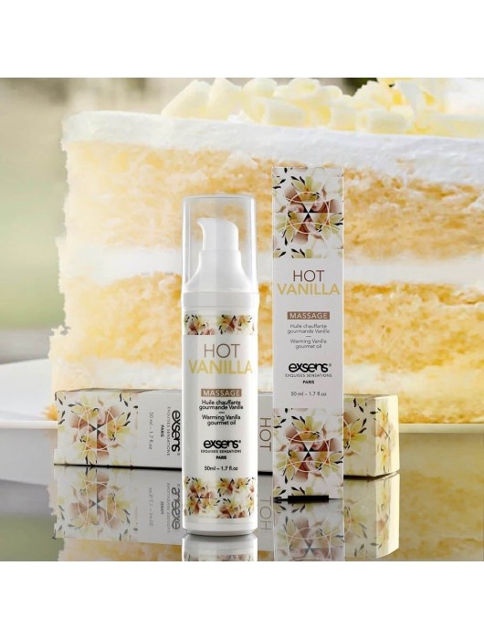 Разогревающее массажное масло с ароматом ванили Gourmet Hot Vanilla - 50 мл. - Exsens - купить с доставкой в Великом Новгороде