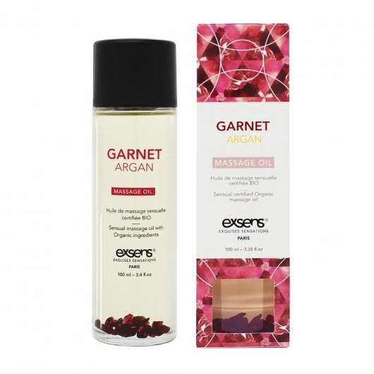 Органическое массажное масло GARNET ARGAN - 100 мл. - Exsens - купить с доставкой в Великом Новгороде