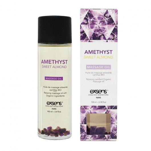 Органическое массажное масло AMETHYST SWEET ALMOND - 100 мл. - Exsens - купить с доставкой в Великом Новгороде