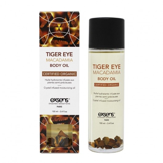 Органическое массажное масло TIGER EYE MACADAMIA - 100 мл. - Exsens - купить с доставкой в Великом Новгороде