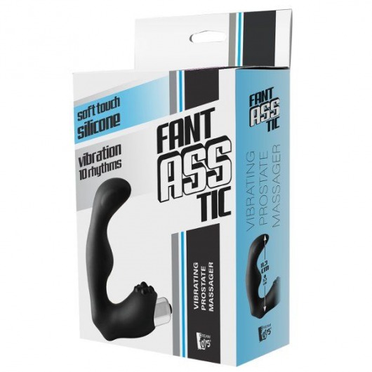 Черный вибромассажер простаты FantASStic Vibrating Prostate Massager - 11,3 см. - Dream Toys - в Великом Новгороде купить с доставкой