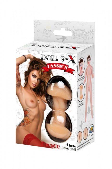 Надувная секс-кукла с тремя любовными отверстиями - ToyFa - в Великом Новгороде купить с доставкой