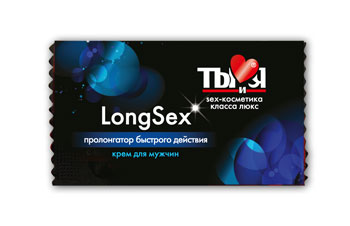 Пролонгирующий крем LongSex в одноразовой упаковке - 1,5 гр. - Биоритм - купить с доставкой в Великом Новгороде