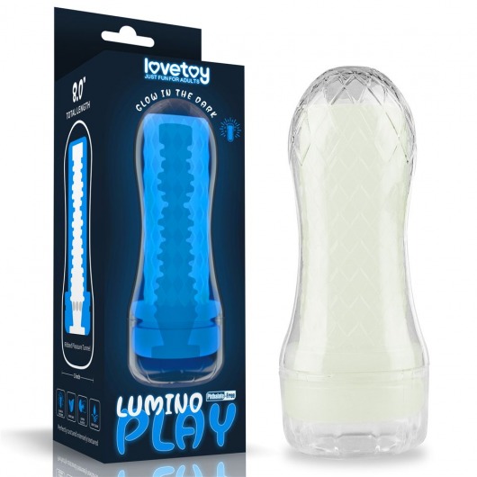 Светящийся в темноте мастурбатор Lumino Play Masturbator Ribbed - Lovetoy - в Великом Новгороде купить с доставкой