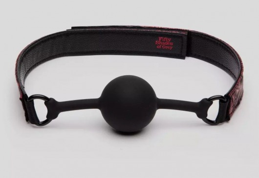 Кляп-шар на двусторонних ремешках Reversible Silicone Ball Gag - Fifty Shades of Grey - купить с доставкой в Великом Новгороде