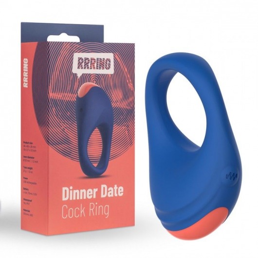 Синее эрекционное кольцо RRRING Dinner Date Cock Ring - FeelzToys - в Великом Новгороде купить с доставкой