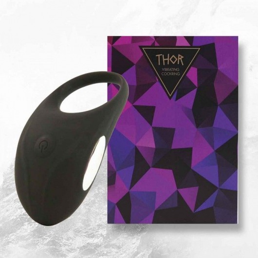 Черное эрекционное виброкольцо Thor Cockring - FeelzToys - в Великом Новгороде купить с доставкой