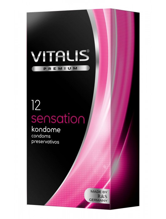 Презервативы VITALIS PREMIUM sensation с пупырышками и кольцами - 12 шт. - Vitalis - купить с доставкой в Великом Новгороде