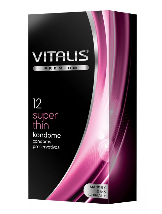 Ультратонкие презервативы VITALIS PREMIUM super thin - 12 шт. - Vitalis - купить с доставкой в Великом Новгороде