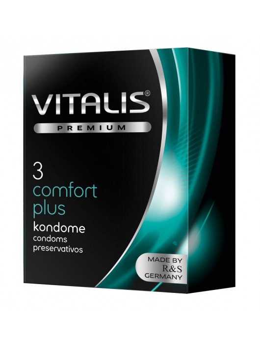 Контурные презервативы VITALIS PREMIUM comfort plus - 3 шт. - Vitalis - купить с доставкой в Великом Новгороде