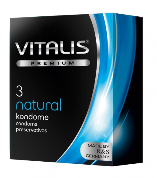 Классические презервативы VITALIS PREMIUM natural - 3 шт. - Vitalis - купить с доставкой в Великом Новгороде