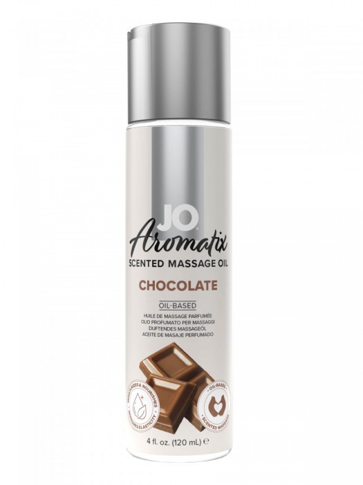 Массажное масло JO Aromatix Massage Oil Chocolate с ароматом шоколада - 120 мл. - System JO - купить с доставкой в Великом Новгороде