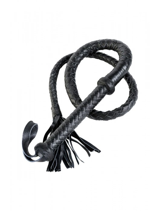 Длинный кожаный кнут с хлопушками на конце - ToyFa - купить с доставкой в Великом Новгороде