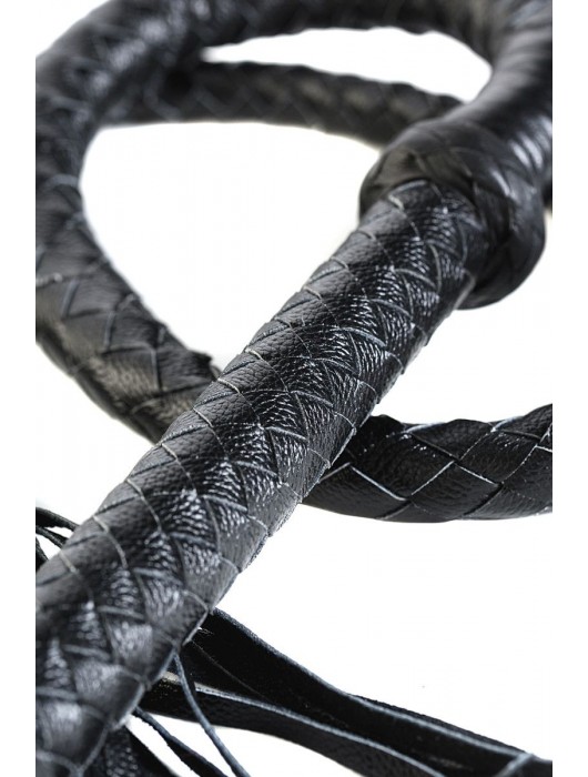 Длинный кожаный кнут с хлопушками на конце - ToyFa - купить с доставкой в Великом Новгороде