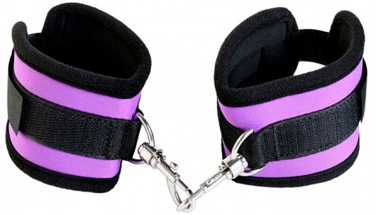 Наручники из неопрена фиолетового цвета - ToyFa - купить с доставкой в Великом Новгороде