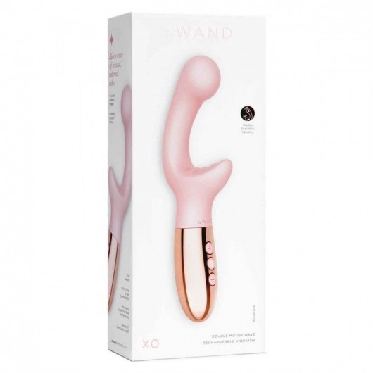 Розовый вибромассажер с двумя моторами Le Wand XO - 19 см. - Le Wand