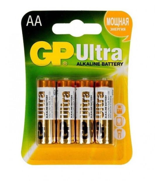 Батарейки алкалиновые GP Ultra Alkaline AA/LR6 - 4 шт. - Элементы питания - купить с доставкой в Великом Новгороде