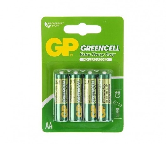 Батарейки солевые GP GreenCell AA/R6G - 4 шт. - Элементы питания - купить с доставкой в Великом Новгороде