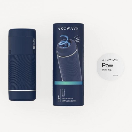 Синий мастурбатор с контролем всасывания Arcwave Pow Stroker - Arcwave - в Великом Новгороде купить с доставкой