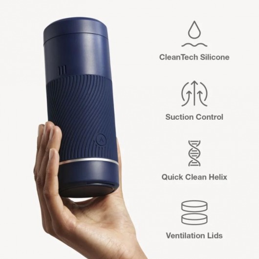 Синий мастурбатор с контролем всасывания Arcwave Pow Stroker - Arcwave - в Великом Новгороде купить с доставкой