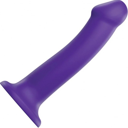 Фиолетовый фаллоимитатор-насадка Strap-On-Me Dildo Dual Density size L - 19 см. - Strap-on-me - купить с доставкой в Великом Новгороде