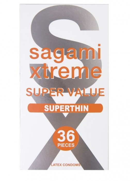 Ультратонкие презервативы Sagami Xtreme Superthin - 36 шт. - Sagami - купить с доставкой в Великом Новгороде