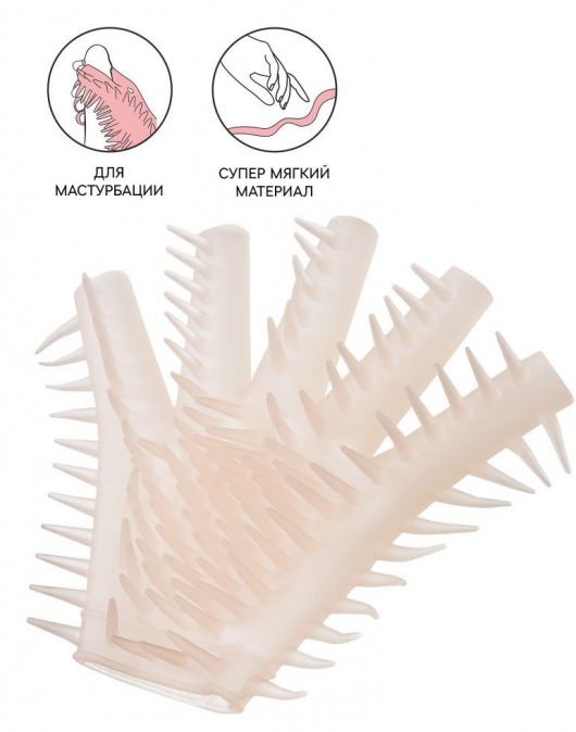Телесная перчатка-мастубратор для чувственного массажа - Штучки-дрючки - в Великом Новгороде купить с доставкой