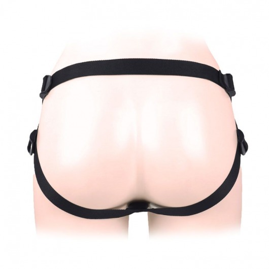 Черный пояс-трусики в комплекте с коннектором и насадкой - Notabu - купить с доставкой в Великом Новгороде