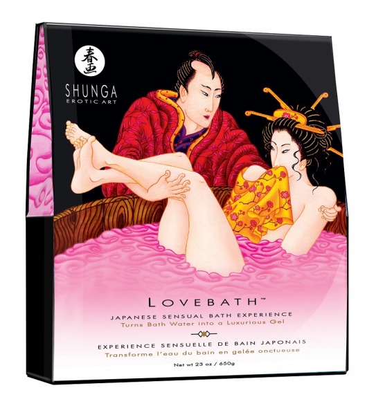 Соль для ванны Lovebath Dragon Fruit, превращающая воду в гель - 650 гр. - Shunga - купить с доставкой в Великом Новгороде