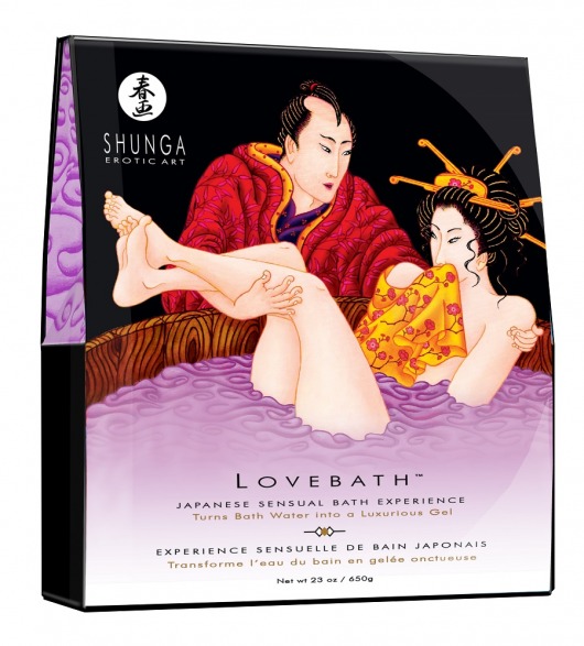 Соль для ванны Lovebath Sensual lotus, превращающая воду в гель - 650 гр. - Shunga - купить с доставкой в Великом Новгороде