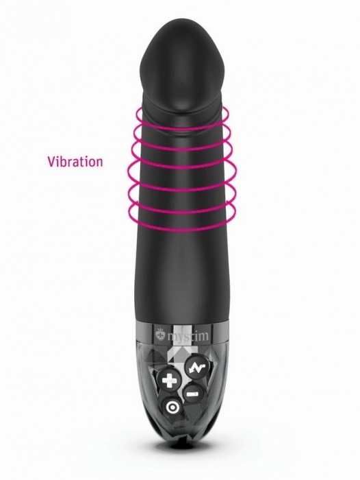 Черный вибратор с электростимуляцией Real Deal Neal - 16,5 см. - MyStim - купить с доставкой в Великом Новгороде