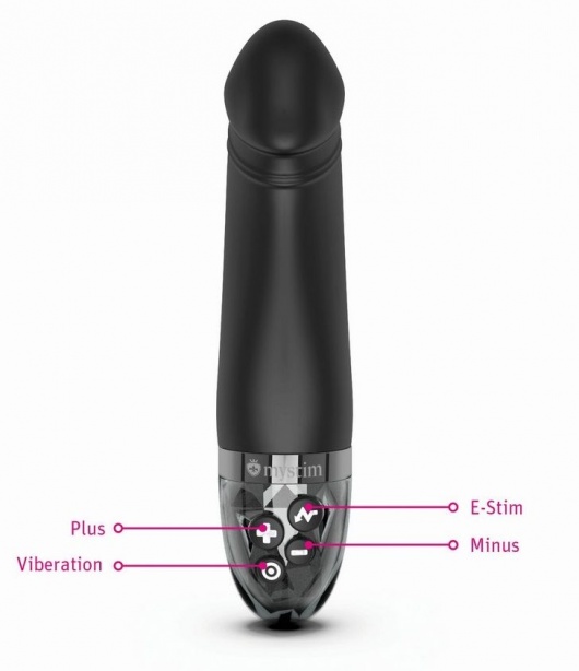 Черный вибратор с электростимуляцией Real Deal Neal - 16,5 см. - MyStim - купить с доставкой в Великом Новгороде